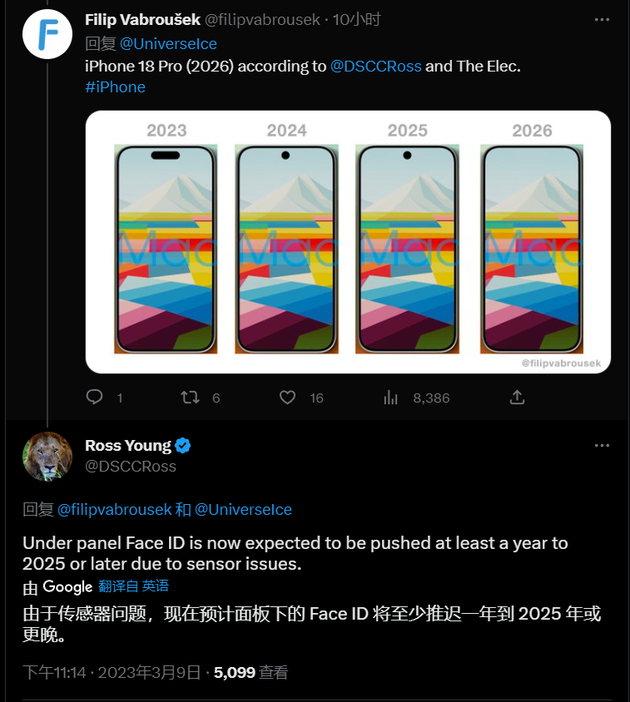 六合苹果手机维修分享:屏下Face ID有什么优势？iPhone何时会有屏下Face ID？ 