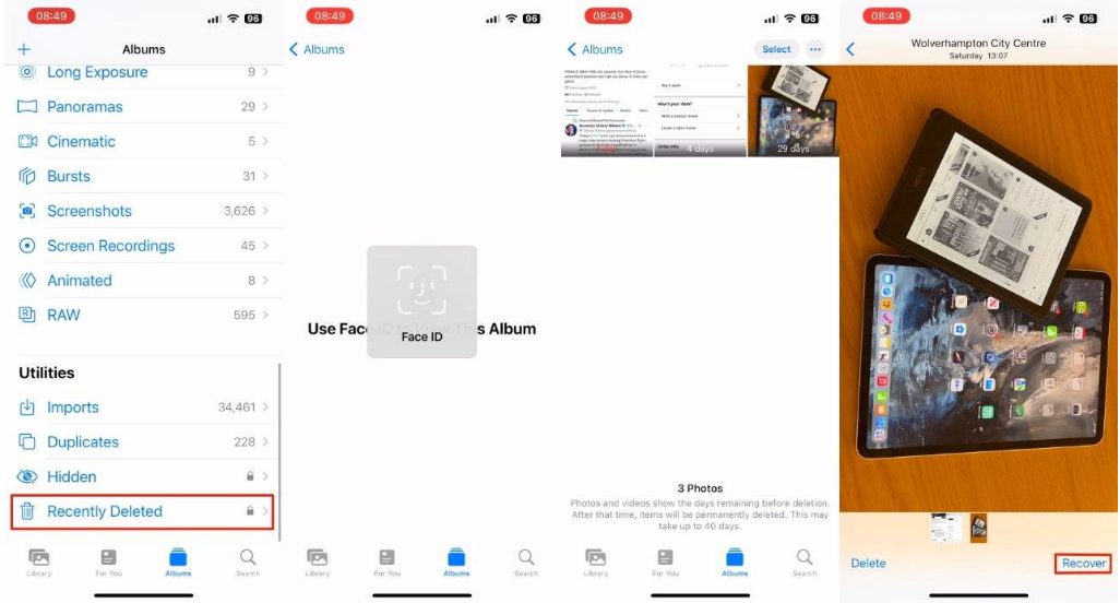 六合苹果14维修分享 iPhone14 上恢复已删除的照片 